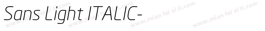 Sans Light ITALIC字体转换